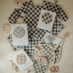 mushie Extra Soft Muslin Fitted Crib Sheet | 192 Thread Count | 28"x 52" (Blue Check)