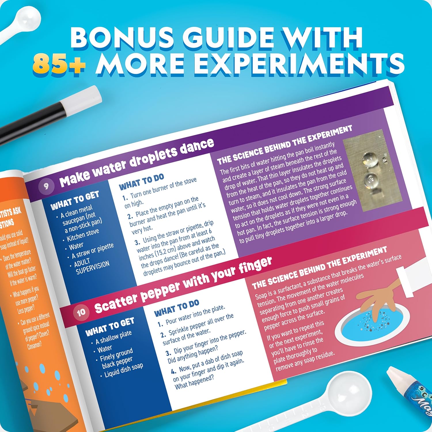 NATIONAL GEOGRAPHIC Science Magic Kit – Science Kit for Kids with 100+ Unique Experiments and Magic Tricks, Chemistry Set and STEM Project, A Great Gift for Boys and Girls (Amazon Exclusive)