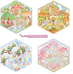 4 Sets DIY 3D House Stickers - Four Seasons Theme: Create Your Own Cute Cartoon Miniature Scene Sticker Art Kit for Kids & Adults, Stress Relief (Spring Summer Autumn Winter Theme)