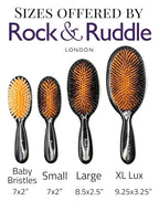 Rock & Ruddle Soft White Natural Boar Bristle Hairbrush for Babies and Young Children. Perfect for Fine Hair Detangling and Smoothing. Ballet Dancers Design, Small