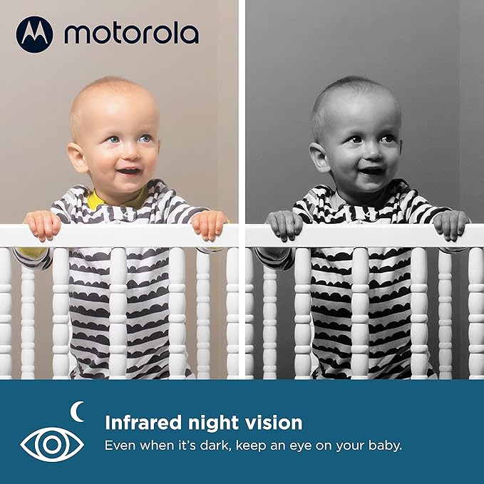 Motorola Nursery Baby Monitor with Camera and Audio, 2.8" Color Screen, Long Range VM483 with 2-Way Audio, Wireless, No WiFi, Remote Tilt/Zoom, Temperature Sensor, Night Vision