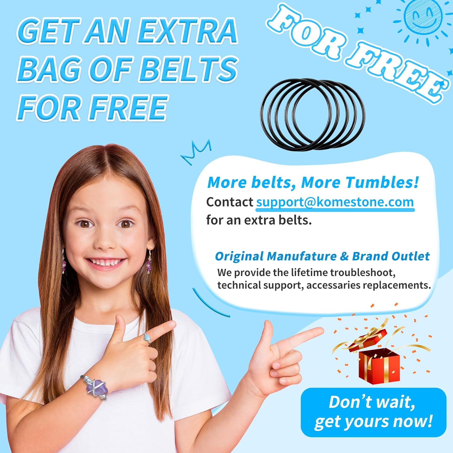 Rock Tumbler Kit, K1 Professional Large 2.5LB Capacity Edition - Memory Function, Digital Timer & Variable Speeds: Create Stunning Gems Full Accessories Included