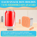 Stainless Steel Snack Containers for Kids,7.2oz Easy Open Leak Proof Reusable Snack Box Container with Lids,Small Lunch Containers for Meal Prep,School,Picnic and Travel-3Pack