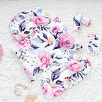 Pea Pod Infant Car Seat Insert with 3 Strap Covers, 3 in 1 Reversible Floral Baby Car Seat Head Support for Newborn, 3D Soft Minky Carseat Cushion for Preemie to Infant, Stroller, Swing, Bouncer