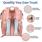 PILLANI Baby Diaper Bag Backpack - Large Bag for Boys & Girls, Waterproof Diaper Backpack - Travel Diaper Bags w/Changing Pad, Baby Registry Search & Shower Gifts - Essentials Must Haves Newborn Stuff