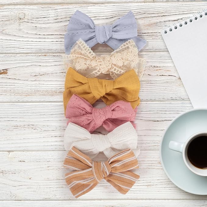 Baby Girl Headbands and Bows, Newborn Infant Toddler Nylon Hairbands Hair Accessories