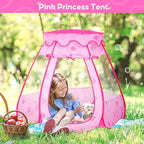 Baby Ball Pit for Toddler with 50 Balls, Kids Pop Up Play Tent for Girls, Princess Toys for Children Indoor Outdoor Playhouse with Carry Bag