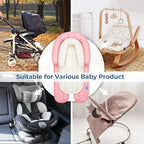 COOLBEBE Upgraded 2-in-1 Babybody Supports for Newborn Infant - Extra Soft Breathable Car Seat Insert Cushion Pad, Perfect for Carseat, Stroller, Swing, Bouncer, Pink