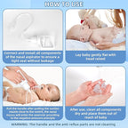 Baby Nasal Aspirator, Powerful Hand Pump Baby Nose Sucker, Nasal Aspirator for Baby with Soft Silicone Nose Tip for Fast and Effective Relief of Nasal Congestion in Infant.