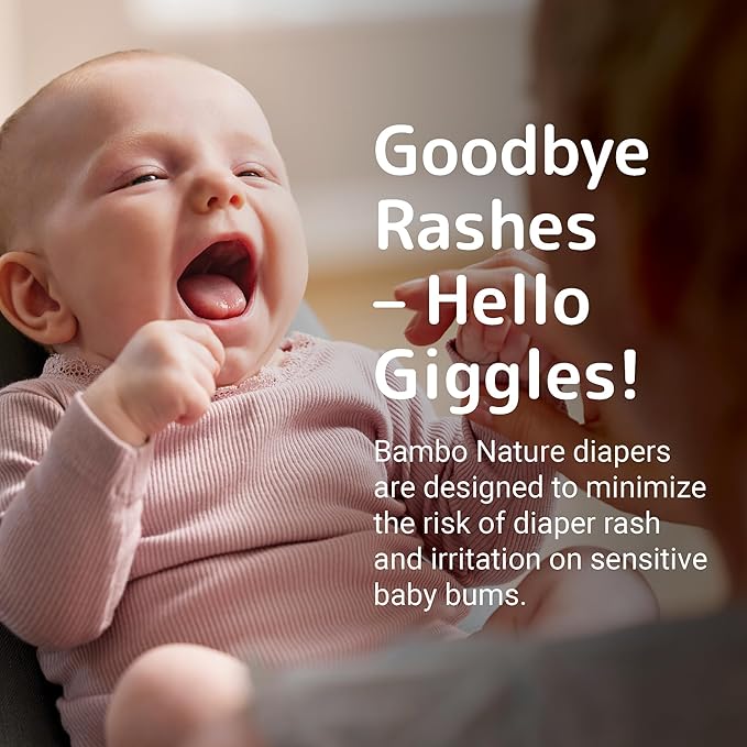 Bambo Nature Hypoallergenic Baby Diapers, Eco-Labelled Sustainable Diapers, Enhanced Leakage Protection, Totally Chlorine-free, Skin Friendly, and Super Absorbent - Size 1 (216 Count)