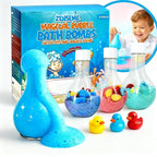 Bubble Bath Bombs for Boys with Mini Toy Ducks Inside – Bubble Bath for Kids - Kids Bath Bombs Toys Powder– Bathtime Experiment Kit Mix - Blast of Foam & Colour Surprise – Gift Set of 4