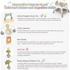 Baby Activity Center, Baby Jumpers and Bouncers with 5 Toys, Lights & Music, Adjustable Heights, 3-Stage Activity Center & Play Table, 360° Rotary Interactive Play Center for Baby Ages 6m+ (White)