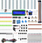 SUNFOUNDER Electronics Fun Kit with 1602 LCD Module, Breadboard, LED, Resistor for Arduino UNO Mega Gold Raspberry Pi