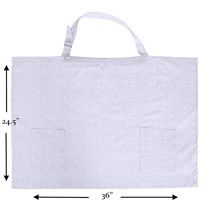 LK Baby Nursing Cover for Breastfeeding Privacy EXTRA WIDE for Full Coverage - Breathable 100% Cotton, Stylish and - AZO Free