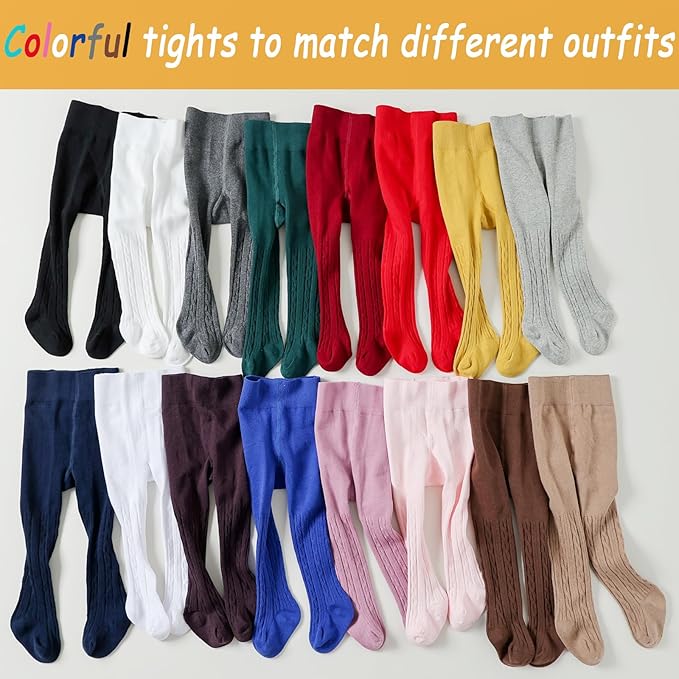 Mini angel Baby Tights Toddler Girl Tights Seamless Cable Knit Leggings Soft Cotton Stockings Pantyhose 3/4/5 Pack