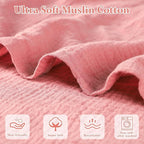 Hooyax Muslin Baby Lounger Cover Soft Organic Cotton Slipcover Fits Newborn Lounger for Baby Boys and Girls (Flesh Pink)