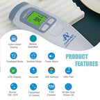 Amplim Medical Grade Forehead Thermometer for Adults, Kids, Baby, Non-Contact Digital Infrared Thermometer, Instant Read, Accurate & Fast Fever Detection, for Home, Clinic, Office Use