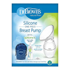 Dr. Brown's 100% Silicone One-Piece Breast Pump,Hands-Free Breast Milk Collector with Anti-Colic Options+ Baby Bottle (4 oz/120 mL),Level 1 Nipple,Travel Lid and Travel Bag