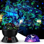 MOKOQI Dinosaur Night Light Projector for Kids Toys for Boys Room, 360 Degree Rotation with 17 Colors Dino Projection Light for Toddler Nightlight Lamp Birthday Gifts for Boys Bedroom Decor