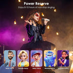 Karaoke Machine,Karaoke Machine with Lyrics Display,Portable Bluetooth 5.3 Karaoke Speaker with Upgraded Dual Speakers for Kids and Adults,with White Noise and Night Light Function