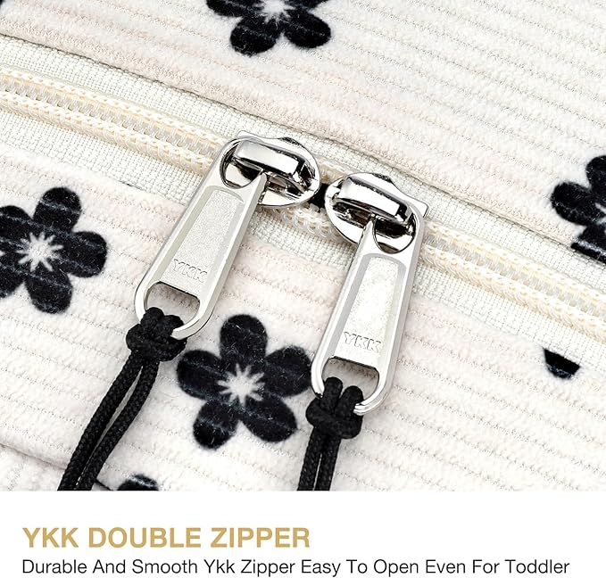 STEAMEDBUN Corduroy Kids Backpack for Girls and Boys 5-8: Girls Backpack for Elementary Kindergarten - 15 inch Cute Backpacks for Kids - Flower