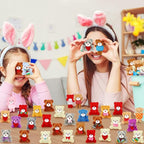 Zhanmai 100 Pcs Mini Plush Stuffed Animal Bulk Small Animal Toys Keychain Party Favors Easter Egg Stuff for Kids Birthday Valentine Carnival Classroom Prizes Gift Goodie Bag Filler(Bear)