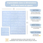 Baby Play Mats for Floor - Shoreline (6x6ft) - Premium EVA Foam Play Mat for Babies & Toddlers - Perfect for Tummy Time, Crawling, Playroom - Stylish & Comfortable Kids Play Mat