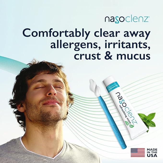 Pro: Nasal Cleansing Kit – Gentle Wand & Nasal Antiseptic Gel, Nose Cleaner and Nasal Moisturizer for Dry Nose & Sinus Relief (Mint 1 Count, up to 120 uses)