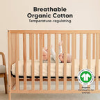 KeaBabies 2-Pack Organic Crib Sheets for Boys, Girls - 52x28 Fitted Crib Mattress Sheet Neutral, Breathable Jersey Cotton Cover for Baby Bed, Toddler Mattress, Soft & Cute Prints (Pecan)