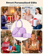 Gift Ideas for Women-Initial Duffle Bag, Carry On Bags for Women，Overnight Bag with Wet Pocket，Lightweight Travel Bags Personalized Gym Tote with Makeup Pouch