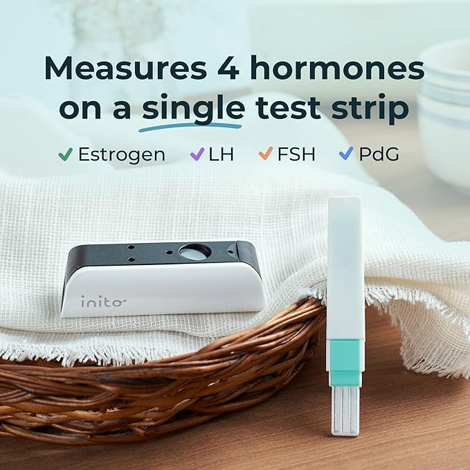 Inito Fertility Monitor & Hormone Tracker for Women | Estrogen, LH, PdG (Urine Metabolite of progesterone), FSH | Track and Confirm Ovulation | Includes 15 Strips (Compatible with iPhone X/Xs/11 Pro)