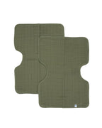 Little Unicorn Ultra-Absorbent Premium Burp Cloth 2 Pack | Soft on Baby's Skin | Larger Size | Ergonomic Design | Set of 2 (Fern)