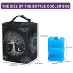 Breastmilk Cooler Bag with Ice Pack Fits 4 Baby Bottles Up to 9 Ounce Insulated Baby Bottle Bag Breast Milk Cooler on The Go with Strap Baby Bottle Cooler Bag for Nursing Mom Daycare or Travel