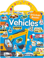 Benresive Reusable Sticker Book for Toddlers 2-4 Years, Fun Travel Stickers for Kids, Waterproof Sticker Books for Toddlers 1-3, Crafts Activities for Todddlers 1-3 2-4 3-5 - Vehicle