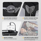 2-in-1 Pack and Play with Mattress,Baby Bassinet Bedside Sleeper, Bedside Bassinet & Baby Playpen, Easy Folding Portable Crib for Newborn to Toddlers (Dark Grey)
