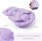 Infant Car Seat Insert for Newborn Girls Boys, Summer Mesh Baby Carseat Head Support with Strap Pads, Soft Reversible Baby Car Seat Insert Cushion Pad for Car Seat, Stroller, Bouncer, Swing, Purple