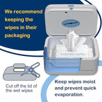 Baby Wipe Warmer and Dispenser Portable Heated Diaper Wipe Heater with Fast Heating, Large Capacity, and Anti-Dry Out (no Charger Block)