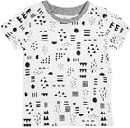 HonestBaby 5-Pack Short Sleeve T-Shirts 100% Organic Cotton Baby, Toddler, Little Kid, Boy, Girl, Unisex