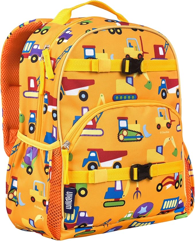 Wildkin ECO rPET 15-inch Kids Backpack – Sustainable, Padded, Adjustable – Under Construction