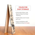 Wooden Growth Chart – Kids Height Chart, Wall Measurement for Kids, Height Chart for Wall, Growth Ruler for Children – Farm Animals, Natural - 63" x 6.7"