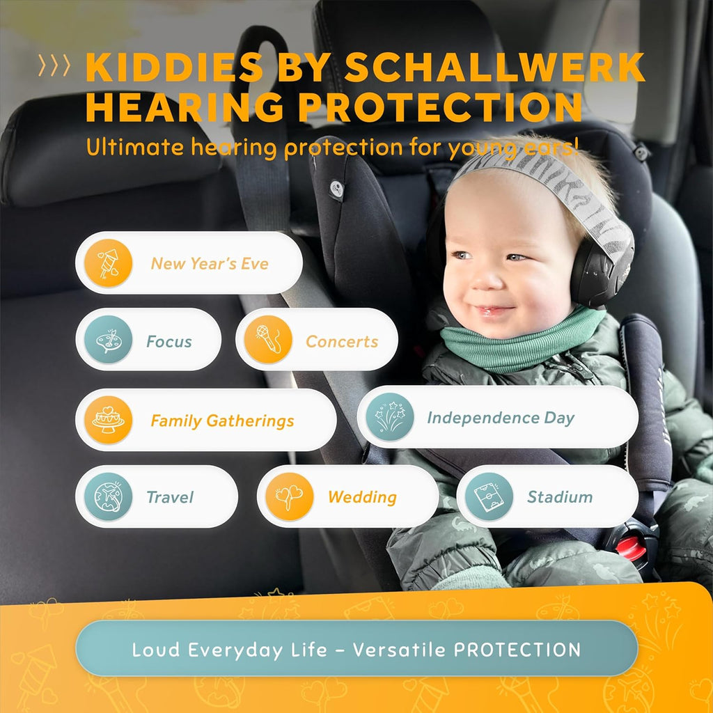 Schallwerk ® Mini+ Baby Ear Muffs – Infant Noise Cancelling Headphones, Toddler Ear Protection, Baby Headphones for Noise
