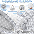 Baby Lounger - Baby Lounger for Newborn 0-24 Months, Breathable and Soft Cotton Cover Baby Nest, Portable Cozy Tummy Time Lounger for Home and Travel, Ideal Baby Essentials & Shower Gifts