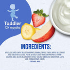 Gerber Toddler Food, Strawberry Banana, Fruit Puree and Yogurt Pouch. No Added Sweeteners, 12PK