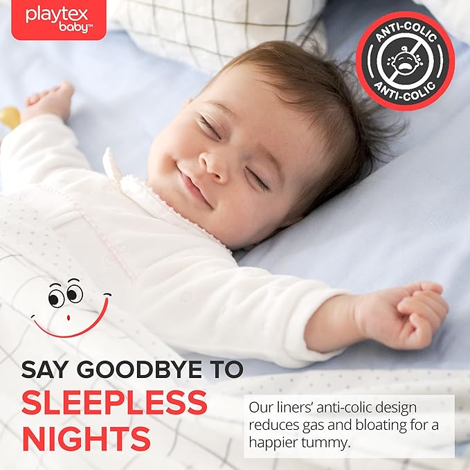 Playtex Baby Nurser Pre-Sterilized Disposable Drop-Ins Baby Bottle Liners, 4 Oz (100 Count), Anti-Colic, Gas Reduction, Easy to Clean, Closer to Breastfeeding, Perfect for Travel and On The Go