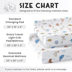 Baby Changing Pad Cover 2-Pack for Boys, Girls (Farm Animals) - Premium Fitted Sheets Baby Diaper Changing Table Cover - Buttery Soft Cotton Blend