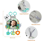 Car Seat Toy, Car Mirror for Baby, Baby Mirror for Car, Baby Car Mirror for Baby Rear Facing, Travel Baby Activity Center with Hanging Engaging Toys for infants Babies 0-6-12-18 Months Boy Girl