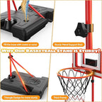 Kids Indoor Basketball Hoop with Scoreboard & Timer,Toddler Adjustable Height Basketball Goal Toy for Outdoor Backyard,Sports Game Play
