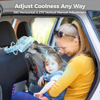 2025 Upgarded 4000mAh Misting Baby Stroller Fan, Rechargeable Battery Operated,Max 15Hrs Cooling,50ml Portable Water Sprayer Misting Fan with Flexible Tripod Clip on Car Seat Crib Treadmill Bunk Bed