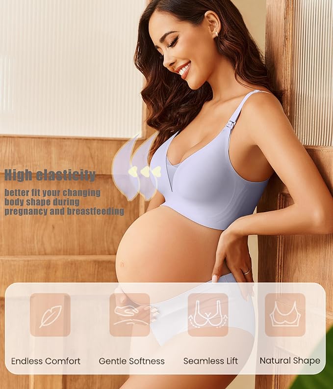 Avidlove Nursing Bras for Breastfeeding Seamless Ultra Comfort Pregnancy Maternity Wireless Bralette