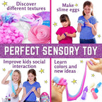 GirlZone Sparkly Unicorn Egg Surprise Slime Kit for Girls, Sensory Toys for Kids, Create Cloud Slime & Magical Unicorn Slime, Ideal Arts and Crafts Easter Gift for Kids Aged 7-12 Years Old